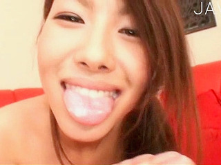 Japanese teen offers oral copulation to her partner with extreme arousal